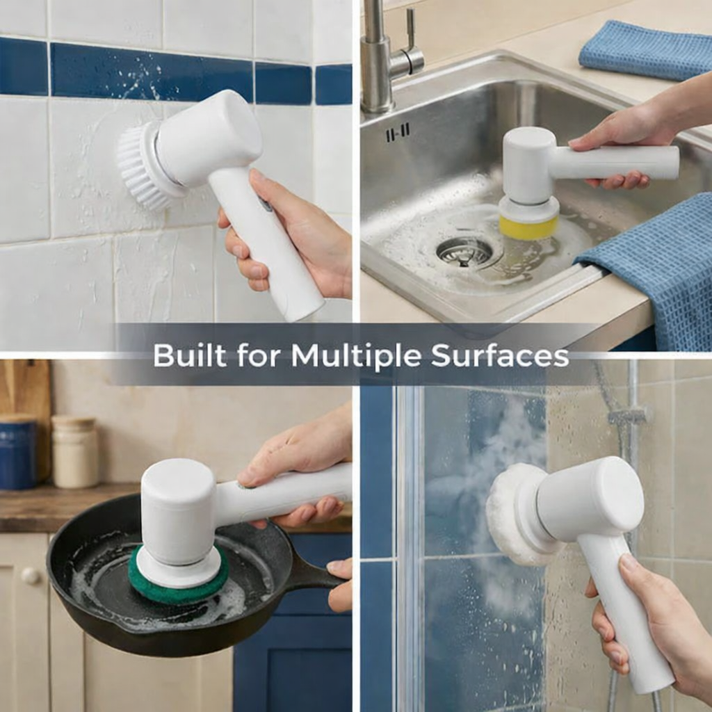 Cleaning Electric Brush (5-in-1) – Deep Cleaning Made Easy