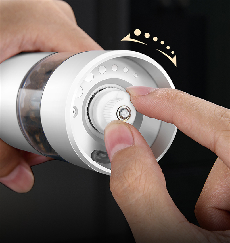 Rechargeable Electric Salt & Pepper Grinder Set with LED Light